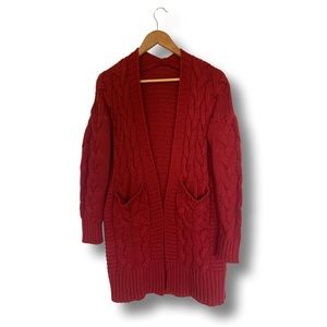 THICK & COZY RED KNITTED SWEATER!!